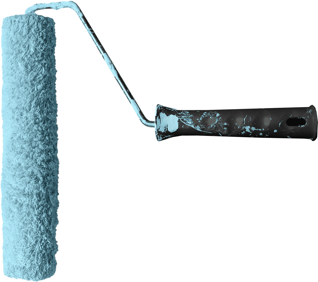 Paint Brush with light blue paint